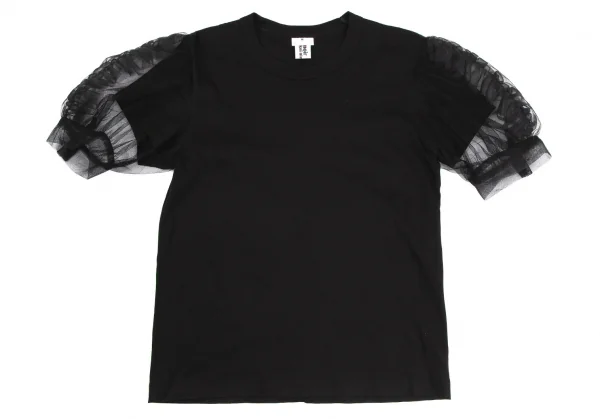 ノアール ケイ ニノミヤnoir kei ninomiya メッシュレイヤードスリーブTシャツ 黒M K-112877_002