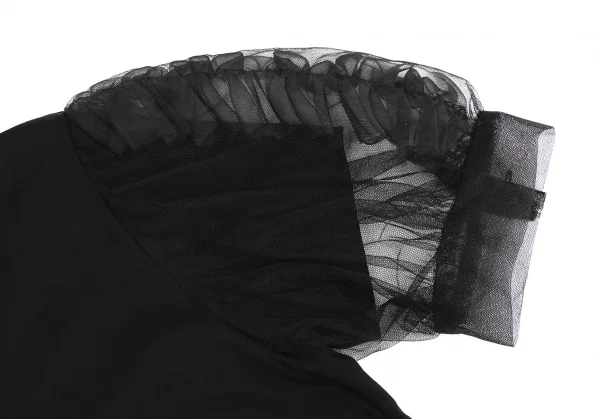 ノアール ケイ ニノミヤnoir kei ninomiya メッシュレイヤードスリーブTシャツ 黒M K-112877_004