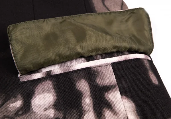 ジャンポールゴルチエ ファムJean Paul GAULTIER FEMME フェイスグラフィックプリントジャケット チャコール40 K-112893_012