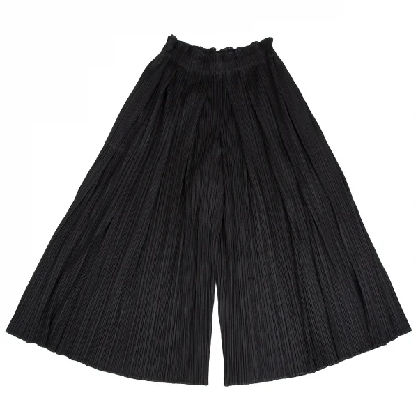 プリーツプリーズPLEATS PLEASE タックデザインプリーツワイド袴パンツ 黒1 K-112925_001