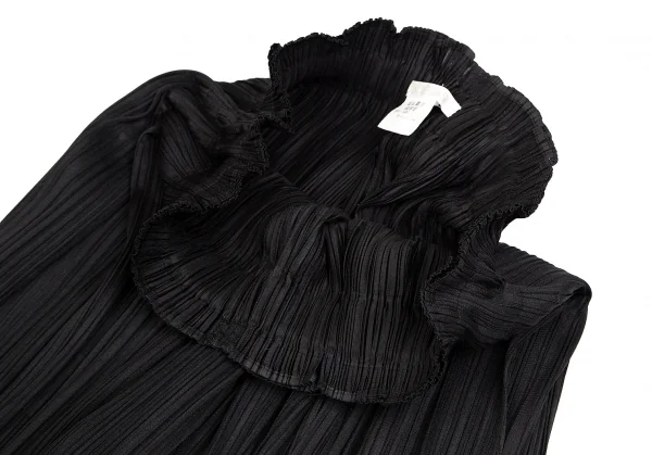 プリーツプリーズPLEATS PLEASE タックデザインプリーツワイド袴パンツ 黒1 K-112925_003
