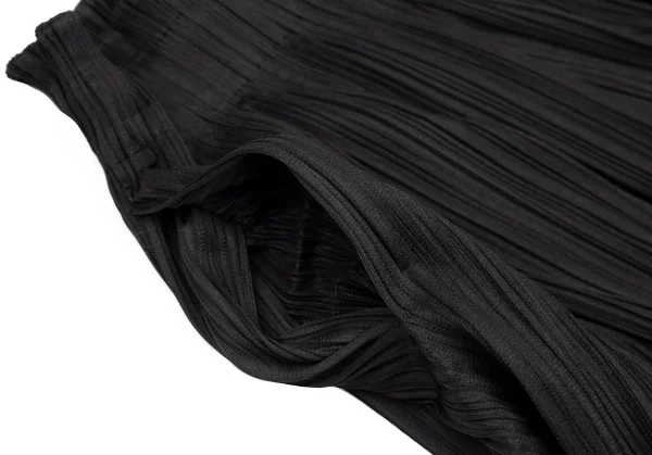 プリーツプリーズPLEATS PLEASE タックデザインプリーツワイド袴パンツ 黒1 K-112925_004