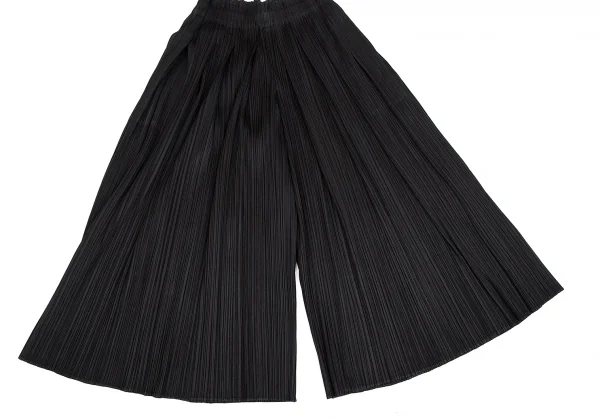 プリーツプリーズPLEATS PLEASE タックデザインプリーツワイド袴パンツ 黒1 K-112925_005
