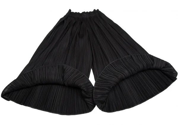 プリーツプリーズPLEATS PLEASE タックデザインプリーツワイド袴パンツ 黒1 K-112925_006