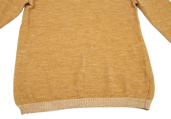 マーガレットハウエルMHL コットンウール袖ラインVネックニットセーター マスタードM K-112930_006