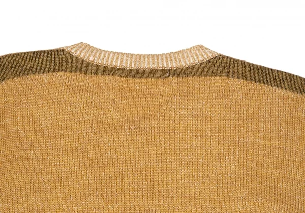 マーガレットハウエルMHL コットンウール袖ラインVネックニットセーター マスタードM K-112930_009