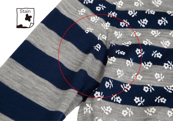 【美品】トリココムデギャルソン マルチボーダー ニットカーディガン セーター トリココムデギャルソンtricot COMME des GARCONS 花柄プリント