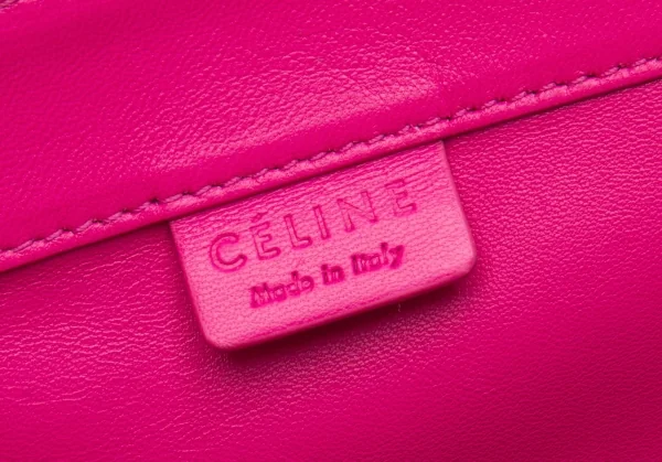 セリーヌCELINE ホリゾンタルカババイカラートートバッグ ピンクオレンジ K-112952_013