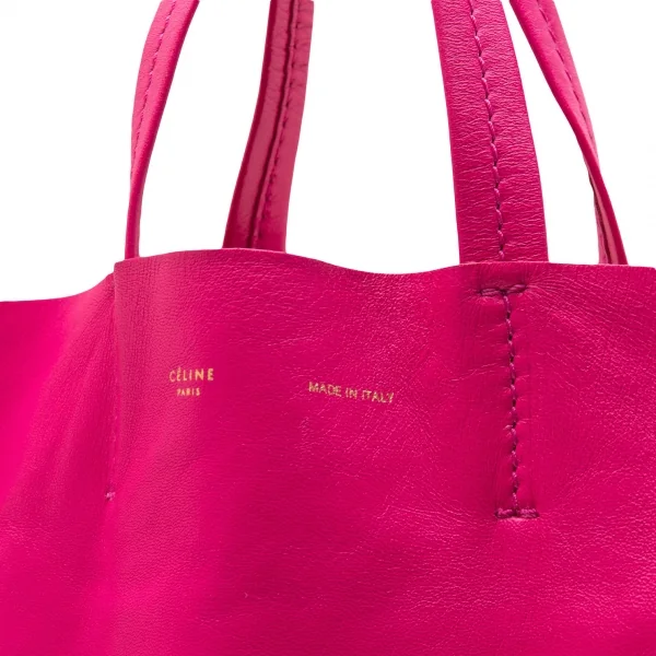 セリーヌCELINE ホリゾンタルカババイカラートートバッグ ピンクオレンジ K-112952_003