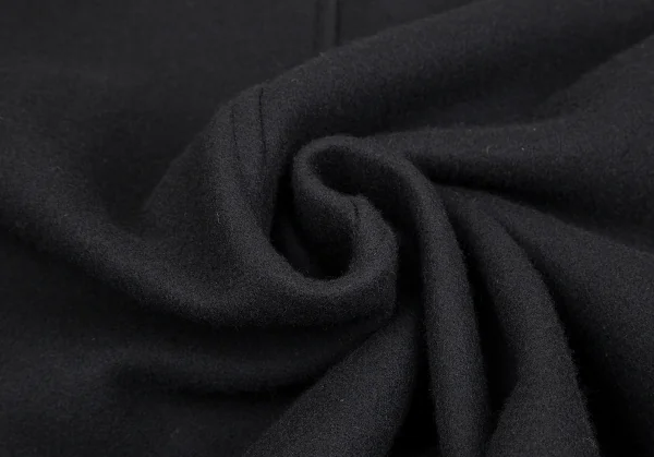 コムデギャルソン オムCOMME des GARCONS HOMME メルトンウールフライフロントロングコート 黒M K-112957_013