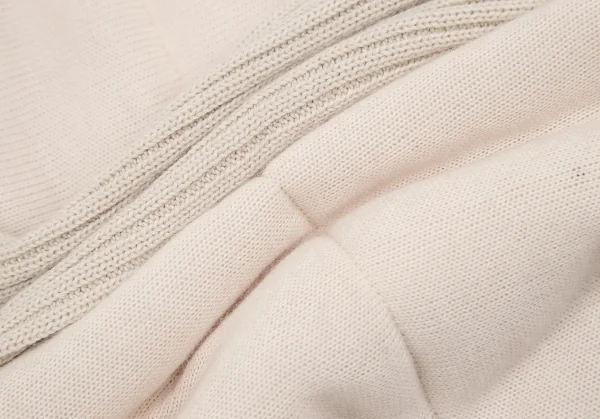 クリスチャンディオール ブティックChristian Dior BOUTIQUE 襟ファーマルチストライプジップアップニットジャケット クリームマルチ40 K-112962_012