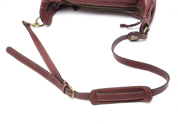 アナスイANNA SUI スタッズがま口レザーショルダーバッグ 茶 K-112966_013