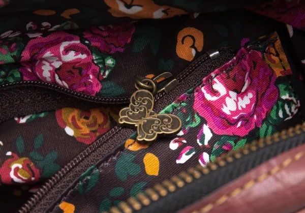 アナスイANNA SUI スタッズがま口レザーショルダーバッグ 茶 K-112966_019