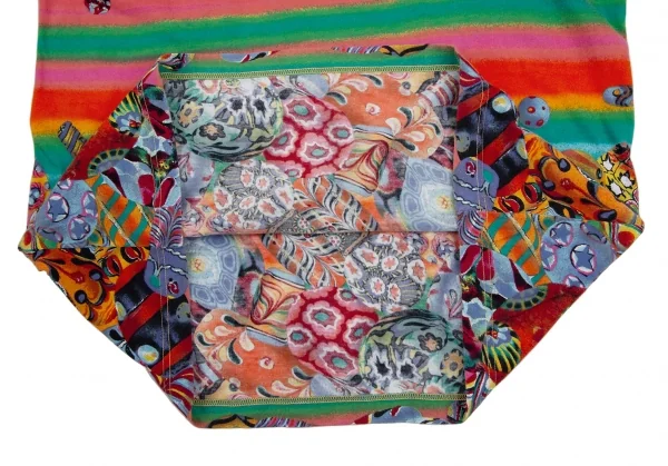 ケンゾージャングルKENZO JUNGLE コットン総柄Tシャツ マルチM K-112973_010