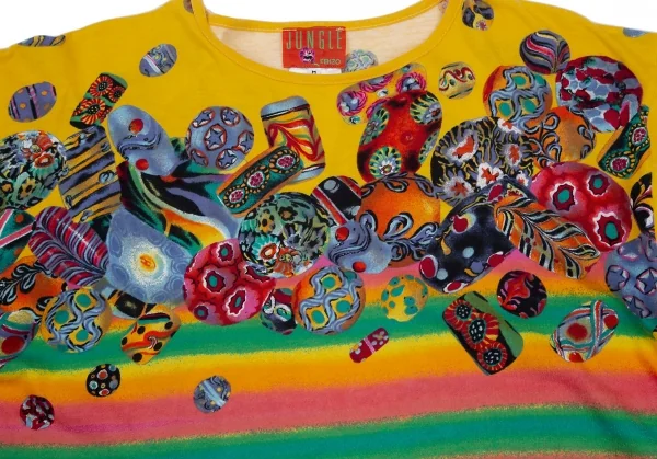 ケンゾージャングルKENZO JUNGLE コットン総柄Tシャツ マルチM K-112973_004