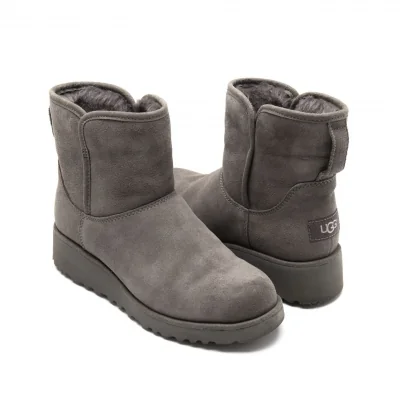 【値下げ不可】UGG ムートン ブーツ 23cmグレー アグUGG ムートンショートブーツ グレー23 (K-112979)