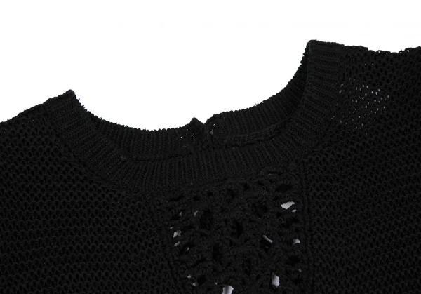 シャネルCHANEL 透かし編みニットワンピース 黒38 K-112980_004