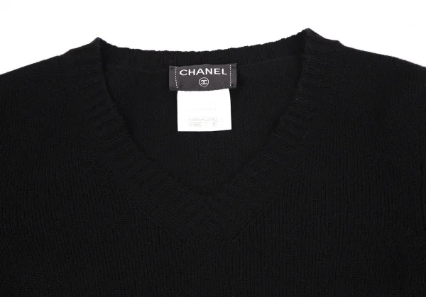 シャネルCHANEL カシミヤニットワンピース 黒40 K-112981_003