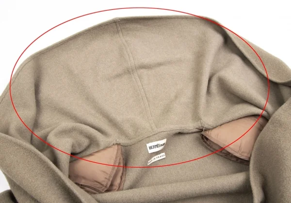 エルメスHERMES マルジェラ期 ウールショールカラーガウンコート グレージュ36 K-112983_005