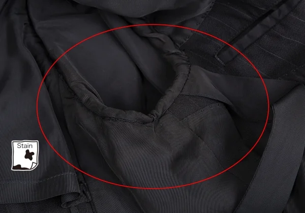 コムデギャルソン オムドゥCOMME des GARCONS HOMME DEUX ウールストライプダブルジャケット 黒M K-113000_011