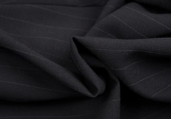 コムデギャルソン オムドゥCOMME des GARCONS HOMME DEUX ウールストライプセットアップ 黒M/L K-113002_019