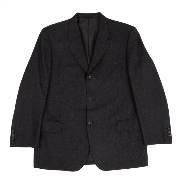 コムデギャルソン オムドゥCOMME des GARCONS HOMME DEUX ウールシャドーグレンチェックジャケット チャコールL K-113003_001