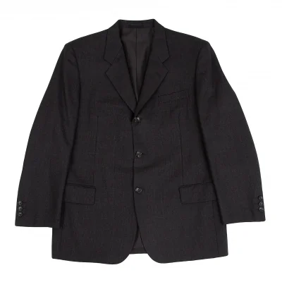 コムデギャルソン オムドゥCOMME des GARCONS HOMME DEUX ウールシャドーグレンチェックジャケット チャコール