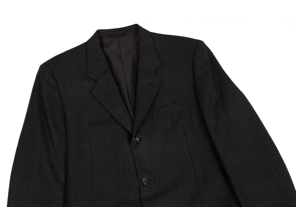 コムデギャルソン オムドゥCOMME des GARCONS HOMME DEUX ウールシャドーグレンチェックジャケット チャコールL K-113003_002