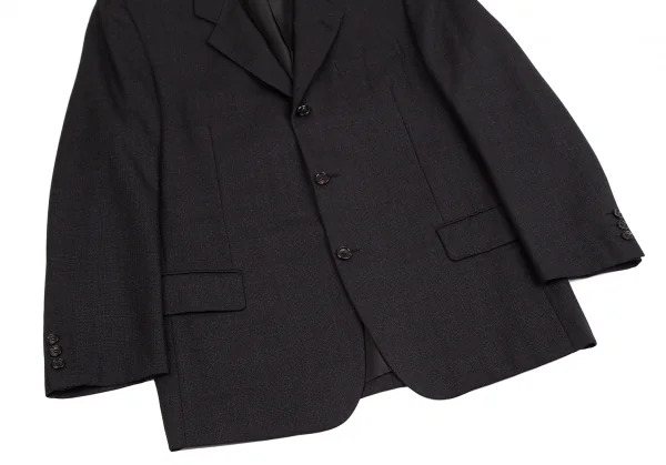 コムデギャルソン オムドゥCOMME des GARCONS HOMME DEUX ウールシャドーグレンチェックジャケット チャコールL K-113003_007