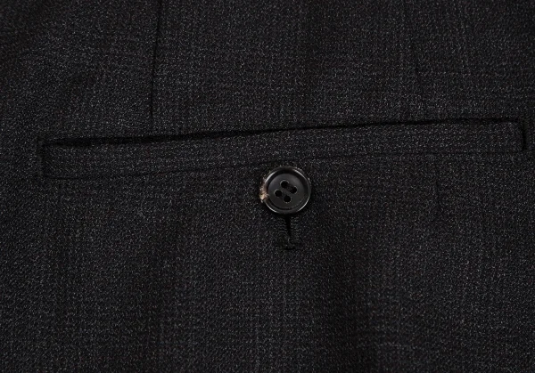 コムデギャルソン オムドゥCOMME des GARCONS HOMME DEUX ウールシャドーグレンチェックテーパードパンツ チャコールL K-113004_011