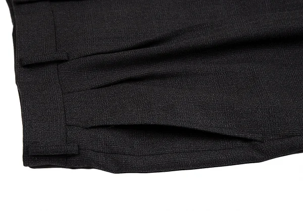 コムデギャルソン オムドゥCOMME des GARCONS HOMME DEUX ウールシャドーグレンチェックテーパードパンツ チャコールL K-113004_006