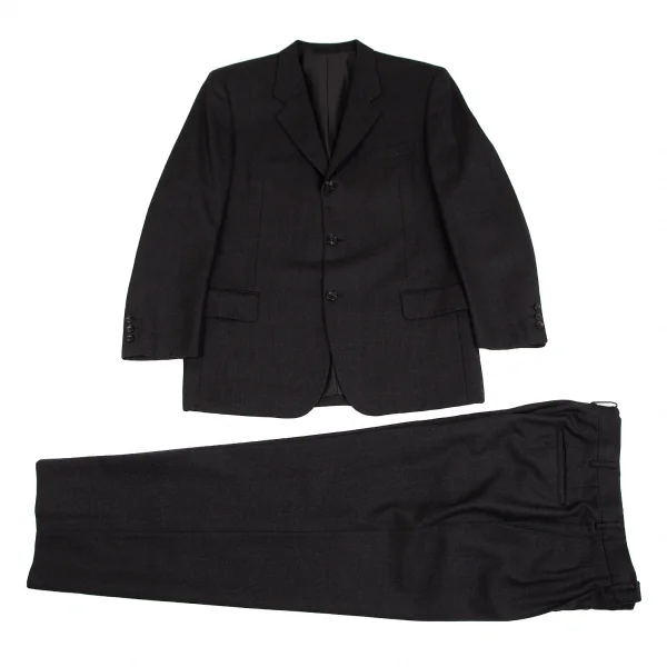 コムデギャルソン オムドゥCOMME des GARCONS HOMME DEUX ウールシャドーグレンチェックセットアップ チャコールL K-113005_001