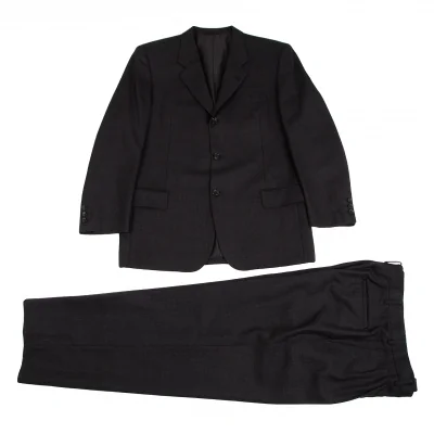 コムデギャルソン オムドゥCOMME des GARCONS HOMME DEUX ウールシャドーグレンチェックセットアップ チャコール