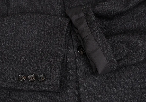 コムデギャルソン オムドゥCOMME des GARCONS HOMME DEUX ウールシャドーグレンチェックセットアップ チャコールL K-113005_005