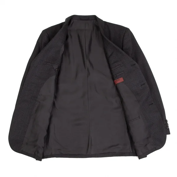 コムデギャルソン オムドゥCOMME des GARCONS HOMME DEUX ウールシャドーグレンチェックセットアップ チャコールL K-113005_007