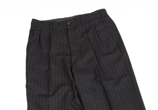 コムデギャルソン オムドゥCOMME des GARCONS HOMME DEUX ウールチョークストライプセットアップ チャコールM/L K-113008_012