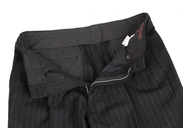 コムデギャルソン オムドゥCOMME des GARCONS HOMME DEUX ウールチョークストライプセットアップ チャコールM/L K-113008_013