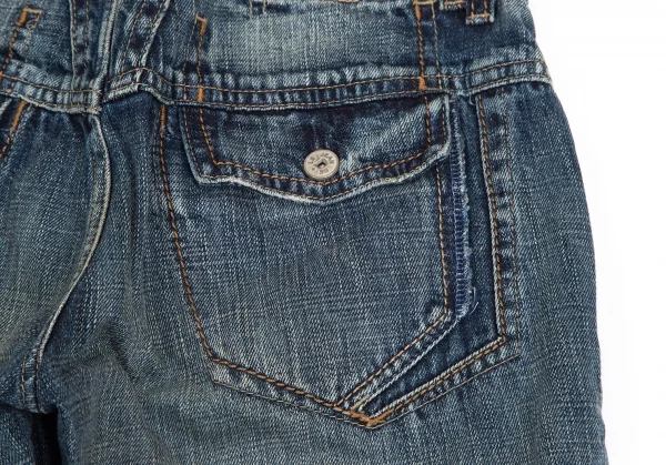 マリテフランソワジルボーMARITHE + FRANCOIS GIRBAUD サイド切替ワイドデニムパンツ インディゴL K-113014_016