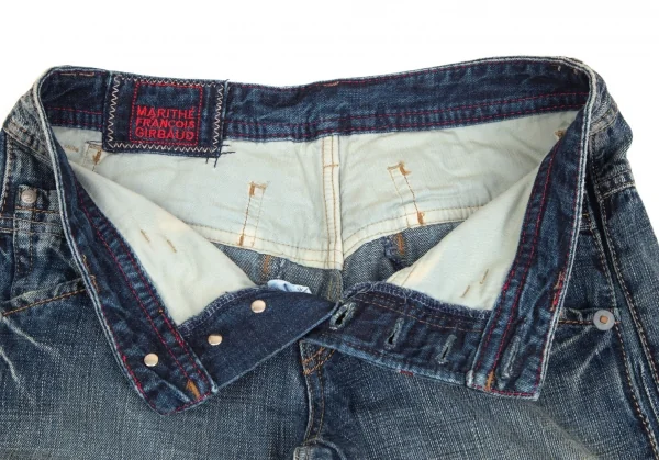 マリテフランソワジルボーMARITHE + FRANCOIS GIRBAUD サイド切替ワイドデニムパンツ インディゴL K-113014_006