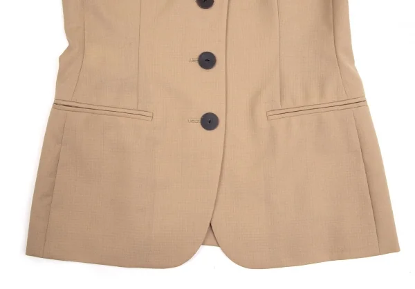 ジャンポールゴルチエ ファムJean Paul GAULTIER FEMME リップストップネクタイスリーブジャケット ベージュ40 K-113029_007