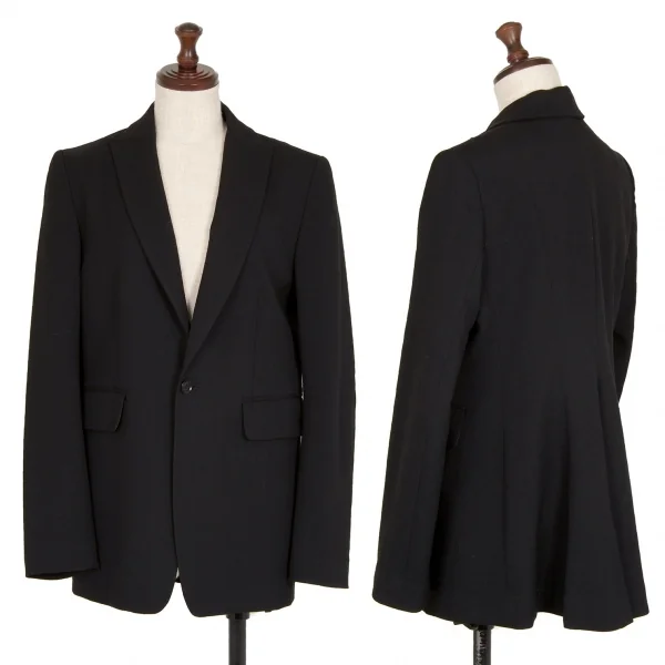 TAKESHI KOSAKA by Y's Pink Label Wool Gather Jacket Black 2 K-113034_001