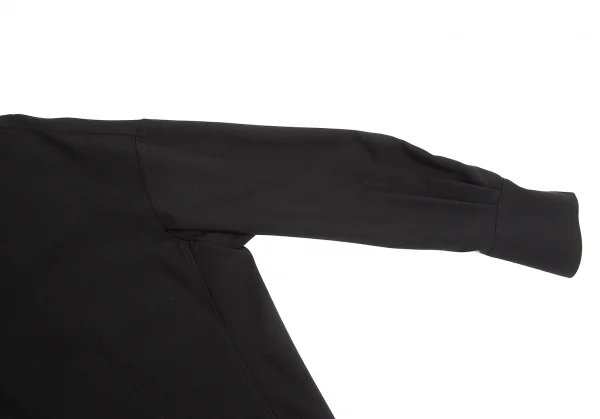 レギュレーション ヨウジヤマモトREGULATION Yohji Yamamoto ウールバックボタンホールデザインビッグシルエットシャツ 黒2 K-113035_007