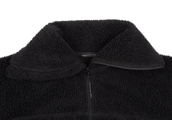 ラッドミュージシャンLAD MUSICIAN ビッグシルエットボアフリースハイネックブルゾン 黒44 K-113037_002