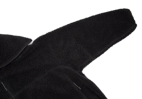 ラッドミュージシャンLAD MUSICIAN ビッグシルエットボアフリースハイネックブルゾン 黒44 K-113037_005