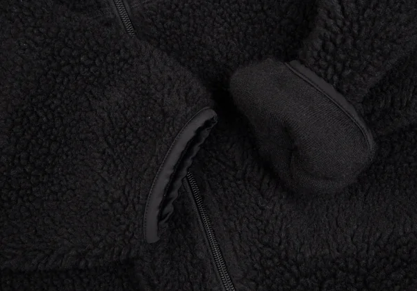 ラッドミュージシャンLAD MUSICIAN ビッグシルエットボアフリースハイネックブルゾン 黒44 K-113037_006