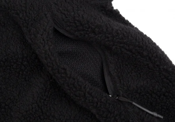 ラッドミュージシャンLAD MUSICIAN ビッグシルエットボアフリースハイネックブルゾン 黒44 K-113037_008