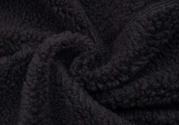 ラッドミュージシャンLAD MUSICIAN ビッグシルエットボアフリースハイネックブルゾン 黒44 K-113037_011