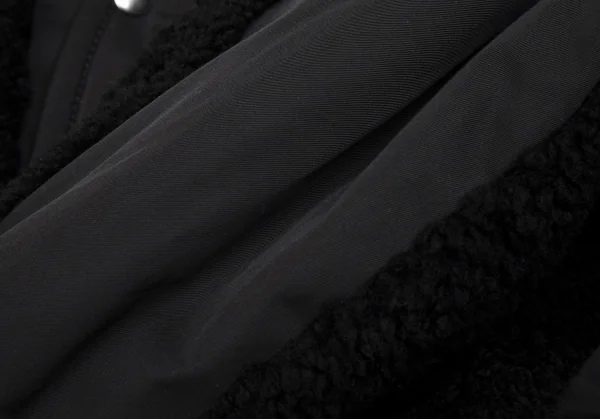 ティーバイアレキサンダーワンT by Alexander Wang ボア切替中綿ノーカラージャケット 黒XS K-113040_013