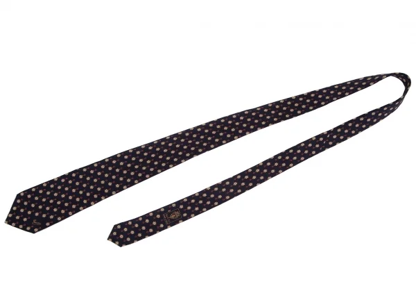 グッチGUCCI シルク小紋柄ネクタイ 紺 K-113046_002