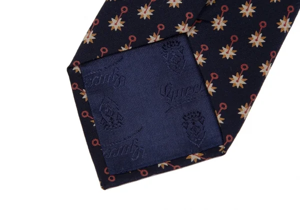 グッチGUCCI シルク小紋柄ネクタイ 紺 K-113046_007